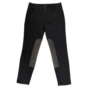 GAP Womens Equestrian Style Riding Pants Faux Suede Slim Stretch sz 2 Black Gray